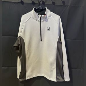 Spyder Light Grey Heavy Weight Quarter Zip